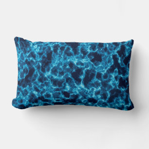 Navy Blue Abstract Pattern Lumbar Pillow