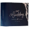 Navy Blue Agate & Rose Gold Wedding Photo Album