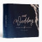Navy Blue Agate & Rose Gold Wedding Photo Album