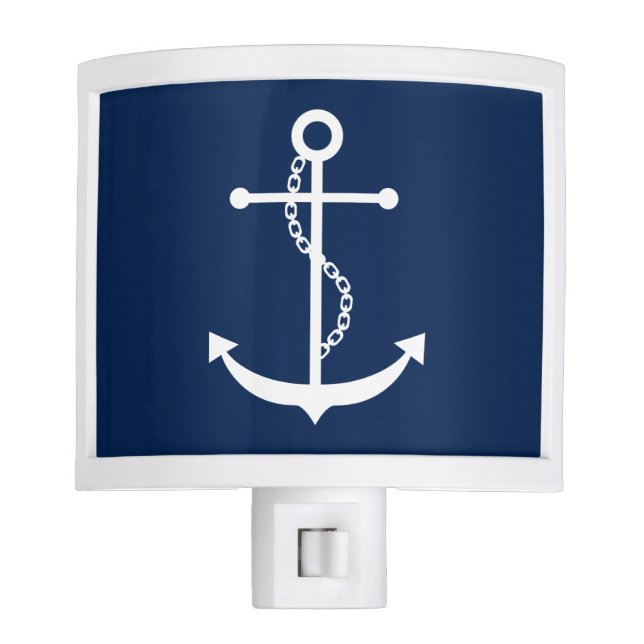 Navy Blue Anchor Night Lites (Front)