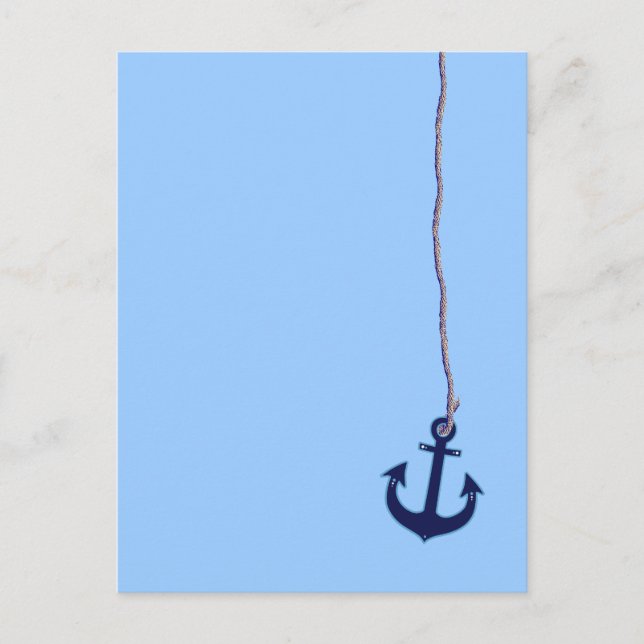 navy blue anchor postcard (Front)