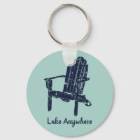 Navy Blue and Aqua Adirondack Chair Personalized
