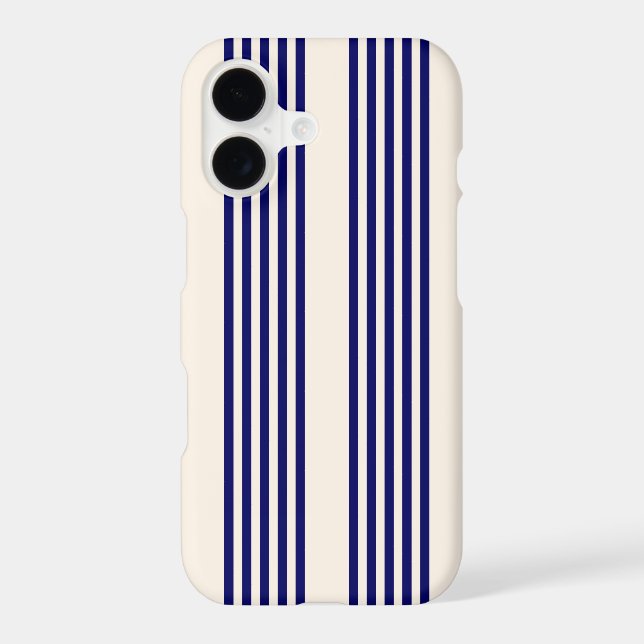Navy blue and beige five stripes pattern (Back)