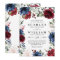 Navy Blue and Burgundy Blush Pink Floral Wedding