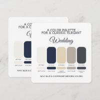 Navy Blue and Champagne Wedding Colour Palette Car