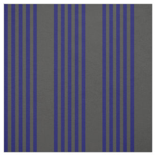 Navy blue and charcoal five stripes pattern fabric