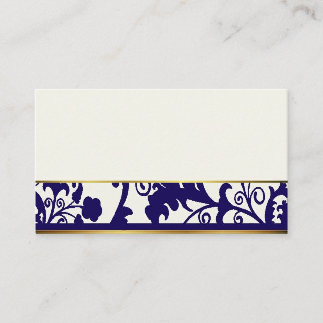 Navy Blue and Cream place cards (Front)