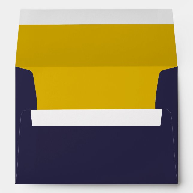 Navy Blue and Gold A7 Envelopes (Back (Bottom))