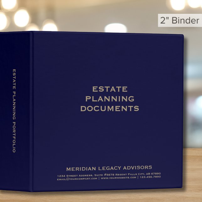 Navy Blue and Gold Estate Planning 2.0 inch Binder (Creator Uploaded)
