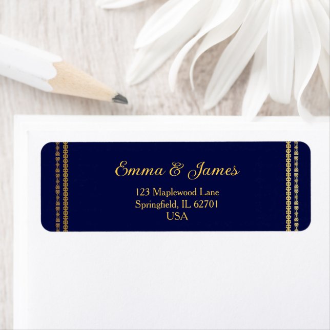 Navy Blue and Gold Frame Wedding (Insitu)