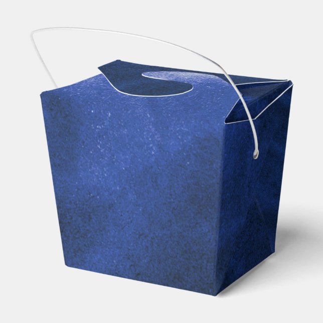 Navy Blue and Gold Grunge Favor Box (Back Side)