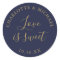 Navy Blue And Gold Love Is Sweet Wedding Favor 