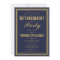Navy Blue And Gold Modern Elegant Retirement Party