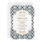 Navy Blue and Gold Moroccan Bridal Shower Invites