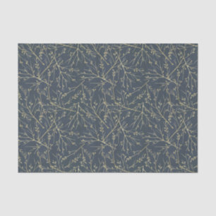 Navy Blue and Gold Pattern Tissue Paper