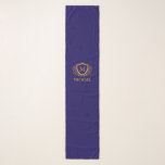 Navy Blue and Gold Personalized Monogram Name Scarf<br><div class="desc">Navy Blue and Gold Personalized Stylish Monogram Name. For further customization,  please click the "Customize it" button and use our design tool to modify this template.</div>