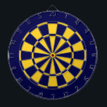 Navy Blue and Gold Team Colours Dartboard and Dart<br><div class="desc">Awesome team colours navy blue and gold (yellow) dartboard with darts for your dorm room,  game room,  coach's office,  or man cave! Fun sports decor for any sports fan cheering on the navy blue and gold! A great gift for your boyfriend,  husband,  son,  or dad!</div>