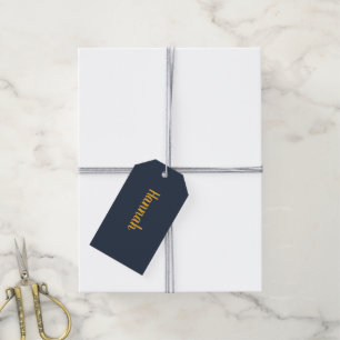 Navy blue and golden gift tags
