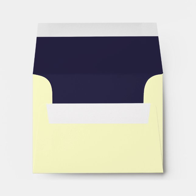 Navy Blue and Ivory or Bone White A2 Envelopes (Back (Bottom))