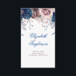 Navy Blue and Mauve Watercolor Floral Vintage Business Card<br><div class="desc">Vintage floral watercolors - mauve and navy blue elegant business card</div>