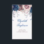 Navy Blue and Mauve Watercolor Floral Vintage Business Card<br><div class="desc">Vintage floral watercolors - mauve and navy blue elegant business card</div>