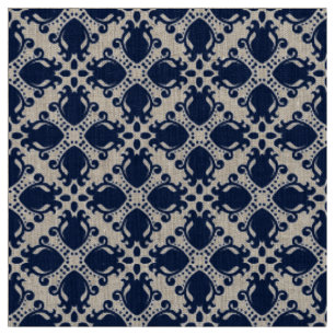 Navy blue and natural fabric