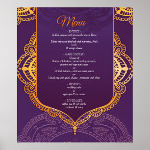 Navy Blue and or Violet with Gold Mandalas Poster