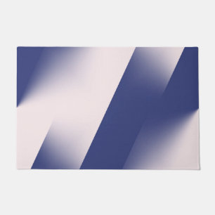 Navy Blue and Pink Diagonal Colour Block Ombre Doormat