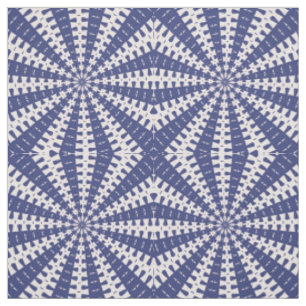 Navy Blue and Pink Dovetail Kaleidoscope Fabric