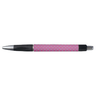 Navy Blue and Pink Geometric Elements Pen