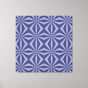 Navy Blue and Pink Origami Fortune Teller Pattern Canvas Print