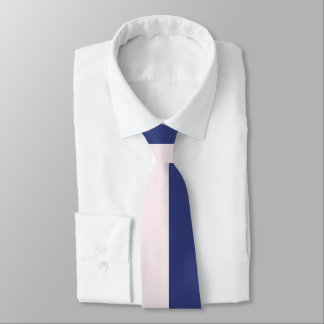 Navy Blue and Pink Vertical Colour Blocks Tie