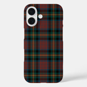 Navy Blue and Red MacLennan Clan Scottish Plaid iPhone 16 Case