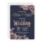 Navy Blue and Rose Gold Floral Wedding