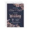 Navy Blue and Rose Gold Floral Wedding