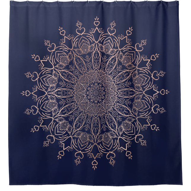 Navy Blue and Rose Gold Mandala Boho (Front)