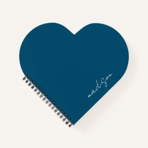 Navy Blue and script name  Notebook