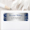 Navy Blue and Silver Damask Swirls Return Address