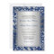 Navy Blue and Silver Damask Swirls Wedding