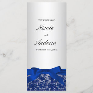 Navy Blue and Silver Lace Program