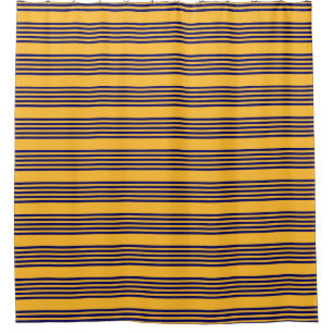 Navy blue and sunny yellow five stripes pattern
