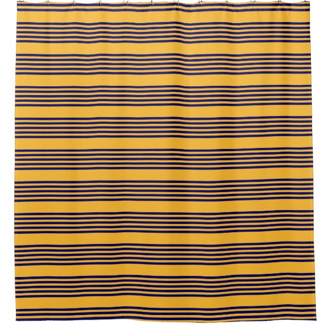 Navy blue and sunny yellow five stripes pattern (Front)
