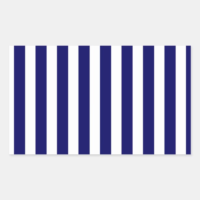 Navy blue and white candy stripes sticker (Front)