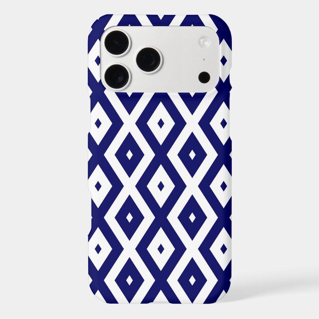 Navy blue and white diamond pattern (Back)