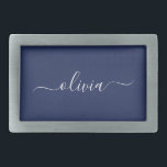Navy Blue and White Modern Monogram Belt Buckle<br><div class="desc">Introducing our Navy Blue and White Modern Monogram Collection: Elevate your home decor with our sophisticated collection featuring a contemporary navy blue and white colour scheme. Each piece is meticulously crafted to exude elegance and style, perfect for adding a touch of modern flair to any room. Whether you're looking for...</div>