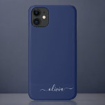 Navy Blue and White Modern Monogram iPhone 11 Case<br><div class="desc">Introducing our Navy Blue and White Modern Monogram Collection: Elevate your home decor with our sophisticated collection featuring a contemporary navy blue and white colour scheme. Each piece is meticulously crafted to exude elegance and style, perfect for adding a touch of modern flair to any room. Whether you're looking for...</div>