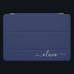 Navy Blue and White Modern Monogram iPad Pro Cover<br><div class="desc">Introducing our Navy Blue and White Modern Monogram Collection: Elevate your home decor with our sophisticated collection featuring a contemporary navy blue and white colour scheme. Each piece is meticulously crafted to exude elegance and style, perfect for adding a touch of modern flair to any room. Whether you're looking for...</div>