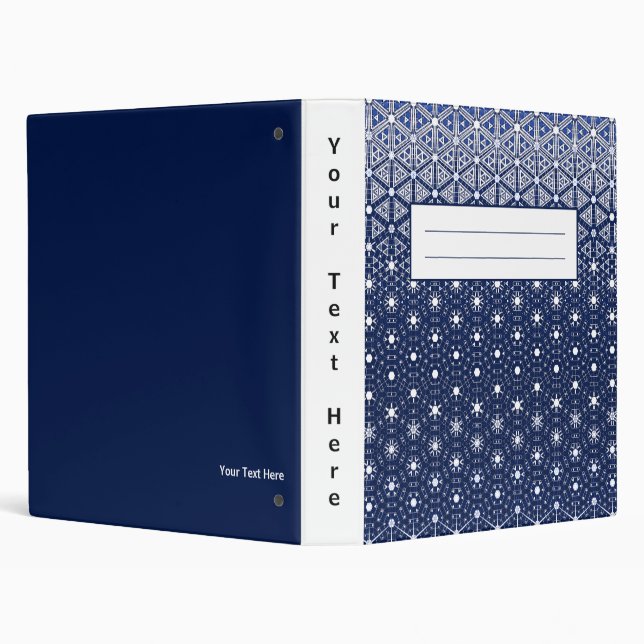 Navy Blue and White Mosaic Binder (Background)