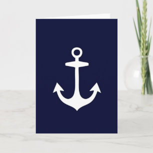 Navy Blue and White Nautical Inspired Card