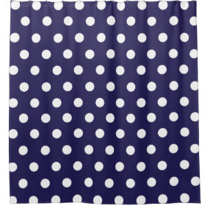 Navy Blue and White Polka Dot pattern